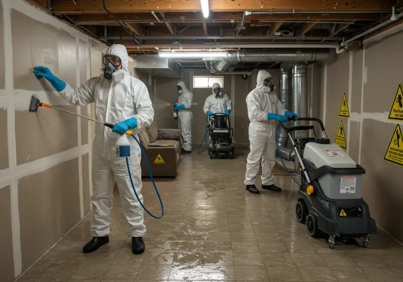 Basement Moisture Removal and Structural Drying process in Mount Rainier, MD